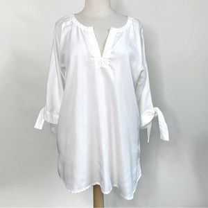 Soft Surroundings white split sleeve top M